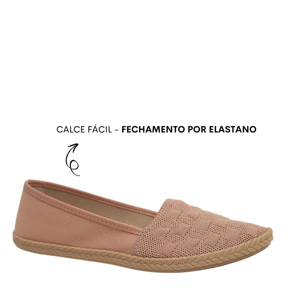 Sapatilha Alpargata Feminino Calce Fácil Leve Moleca 5287297 Rosa 4