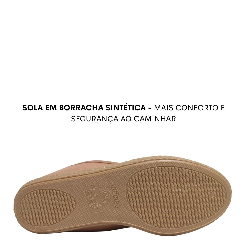 Sapatilha Alpargata Feminino Calce Fácil Leve Moleca 5287297 Rosa 5