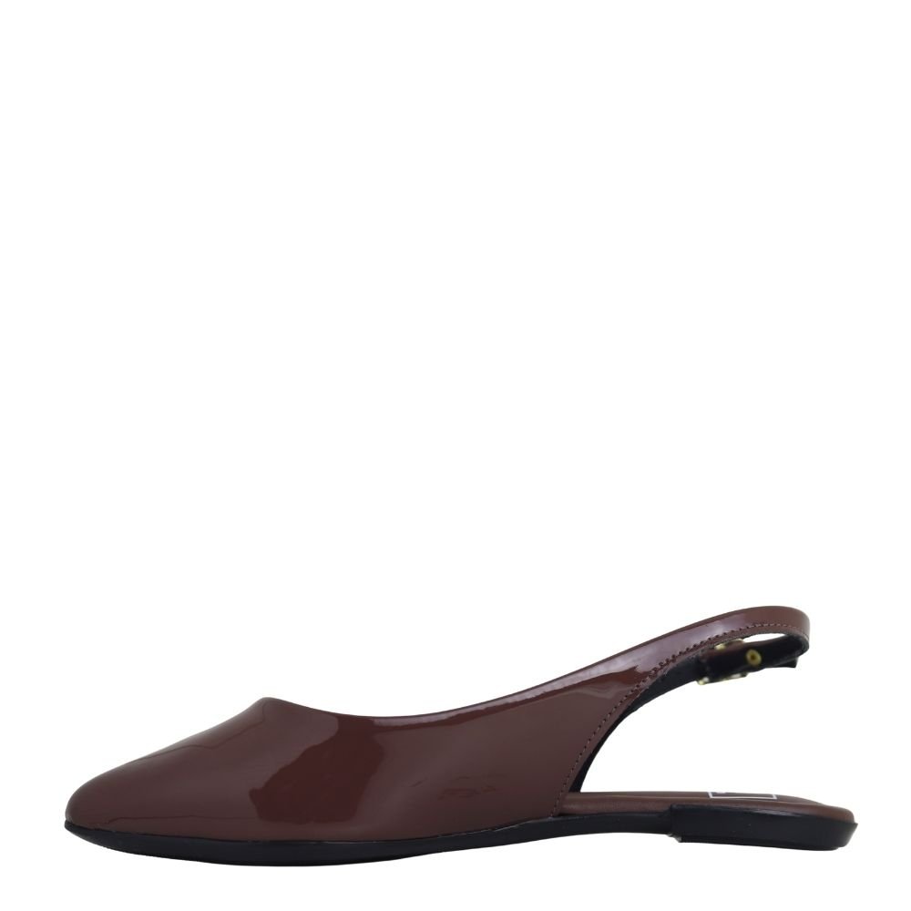 Sapatilha Slingback Moleca Feminina Confortável Leve 5444330 Marrom 3
