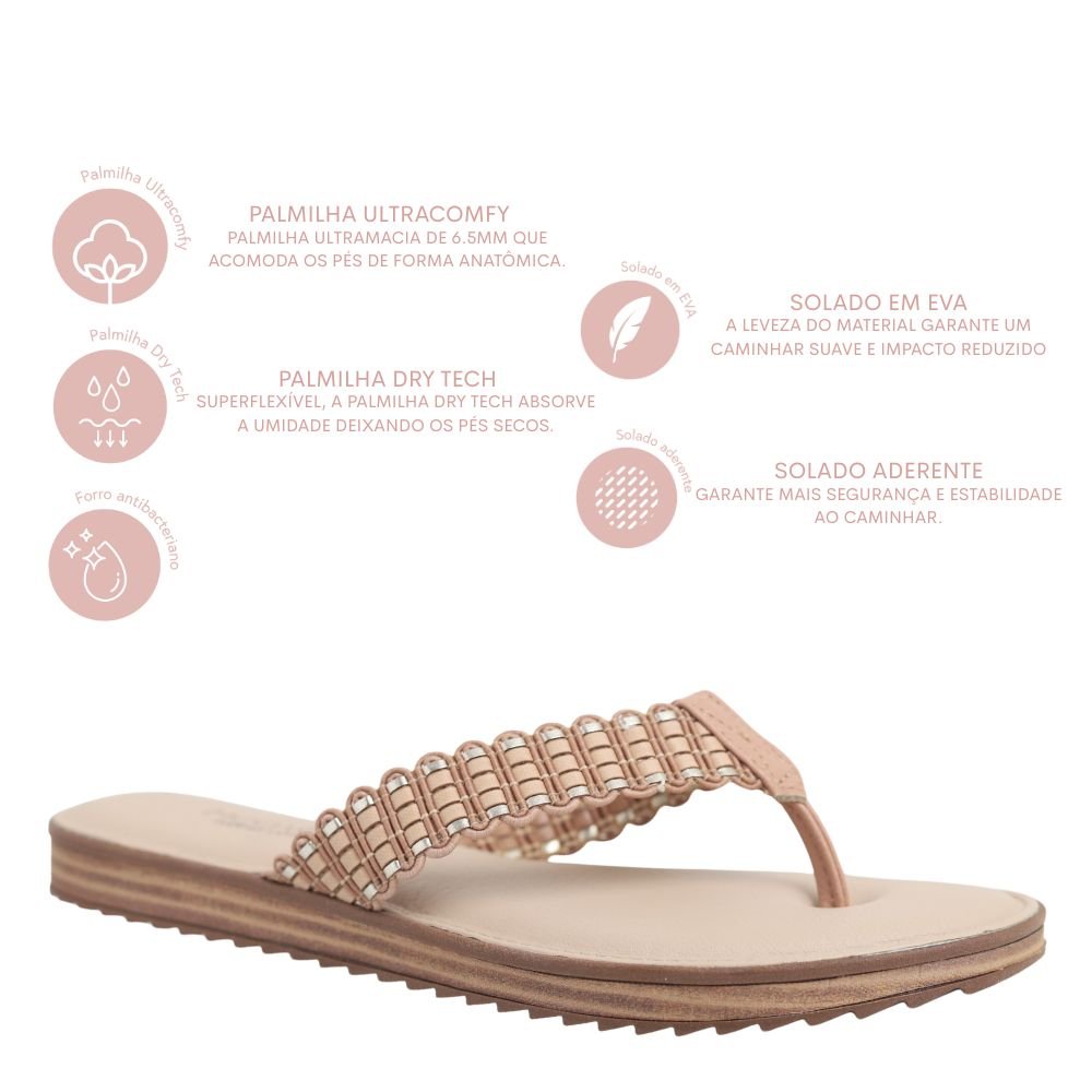 Rasteira Tamanco Feminino Conforto Leve Modare 7141.149 Bege 4
