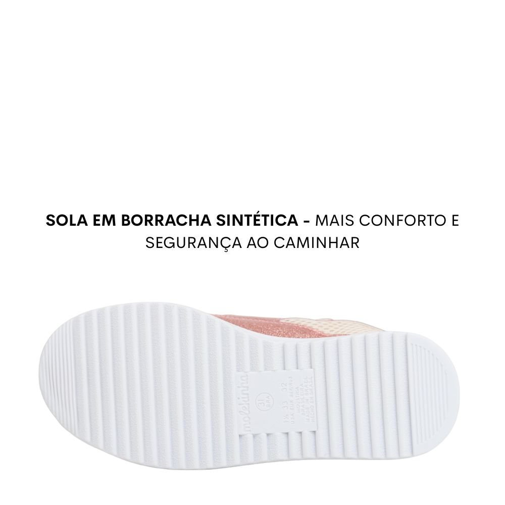 Tênis Infantil Casual Menina Conforto Macio Molekinha 2583201 Rosa 5