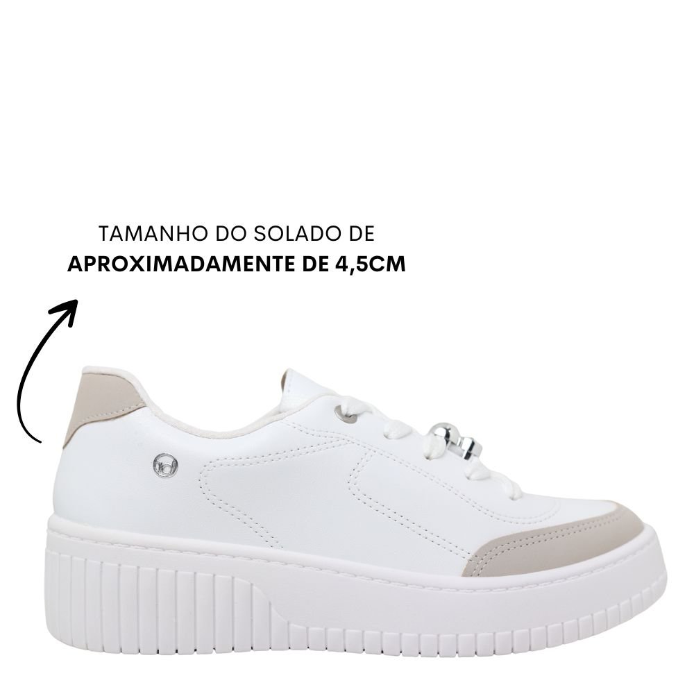 Tênis Feminino Casual Pingente Conforto Beira Rio 4316.113 Branco 2