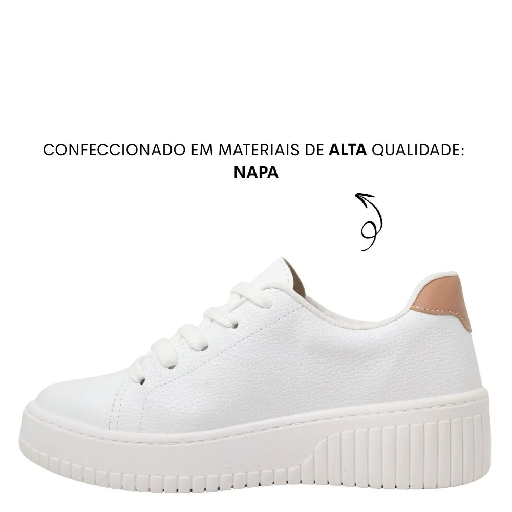Tênis Casual Feminino Conforto Básico Beira Rio 4316.110 Branco 3