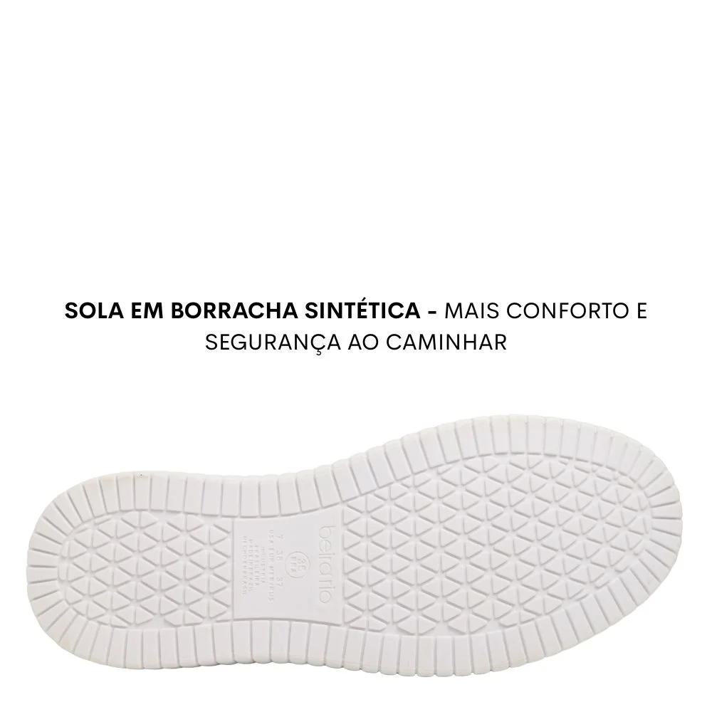 Tênis Casual Feminino Conforto Básico Beira Rio 4316.110 Branco 5