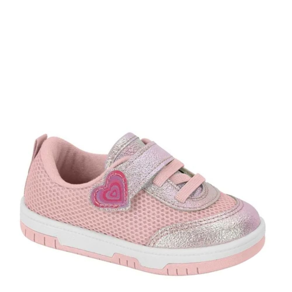 Tênis Infantil Menina Molekinha Velcro Calce Fácil 2728.103 Rosa 1