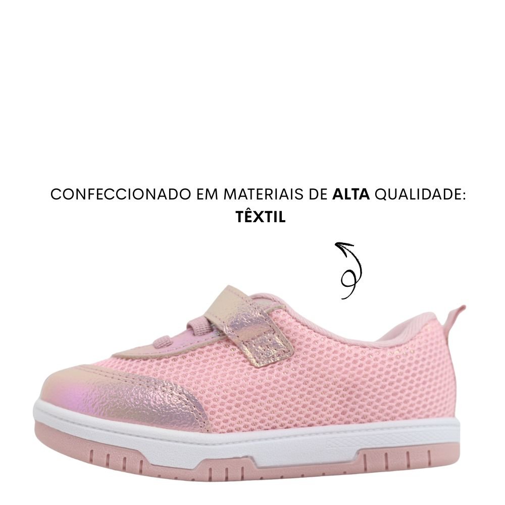Tênis Infantil Menina Molekinha Velcro Calce Fácil 2728.103 Rosa 3