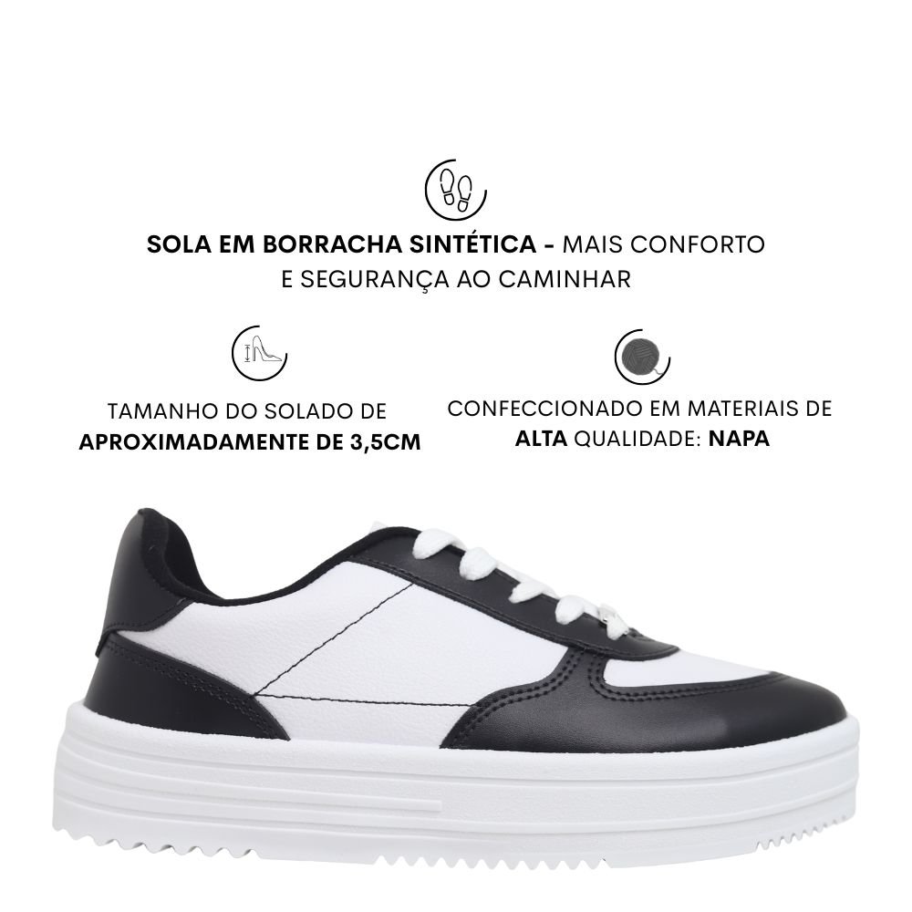 Tênis Feminino Moleca Flatform Sola Alta Conforto 5782.313 Branco 2