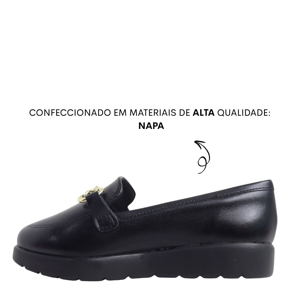 Sapato Mocassim Infantil  Molekinha Menina Conforto 2586.102 Preto 3