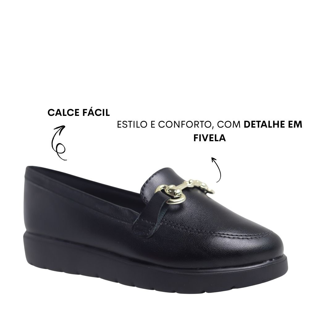 Sapato Mocassim Infantil  Molekinha Menina Conforto 2586.102 Preto 4