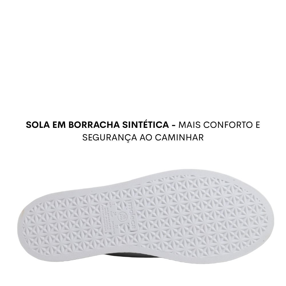 Tenis Feminino Casual Moleca Flatform Camurça 5712.330 Branco/Cinza 5