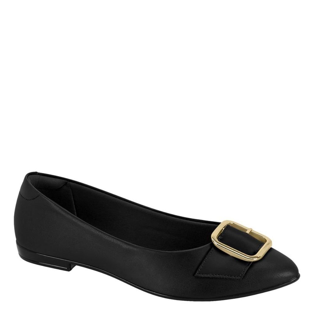 Sapatilha Salto Baixo Feminina Bico Fino Beira Rio 4136.1118 Preto 1