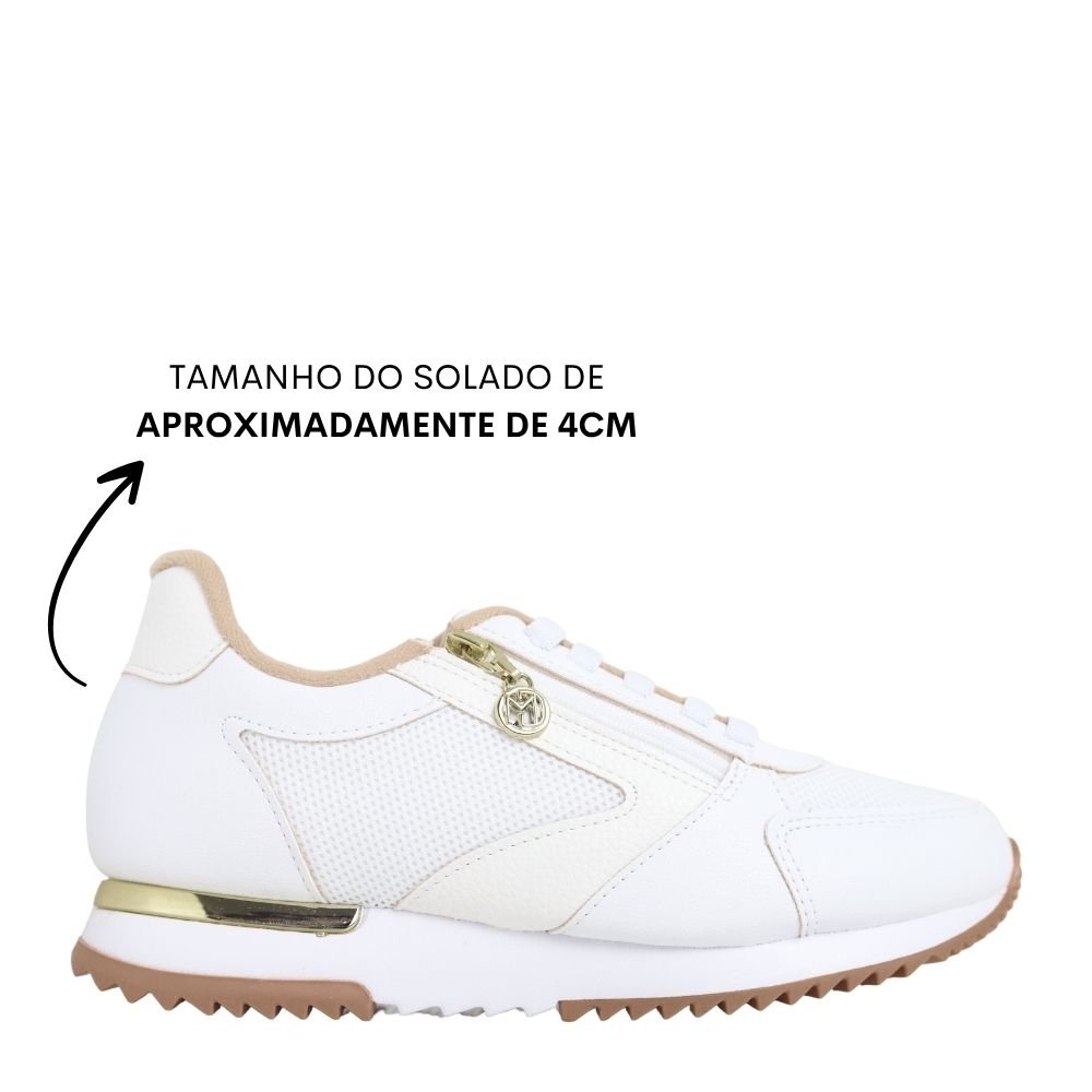 Tenis Feminino Modare Casual Conforto Plataforma 7405.103 Branco 2