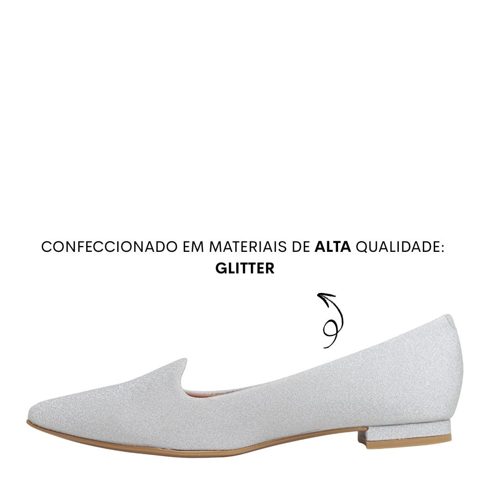 Sapatilha Feminina Salto Baixo Bico Fino Vizzano 1206.261 Cinza 3