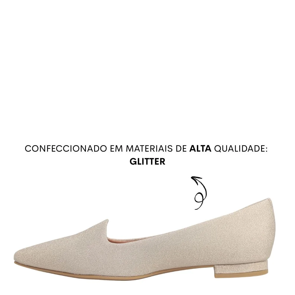 Sapatilha Feminina Salto Baixo Bico Fino Vizzano 1206.261 Bege 3