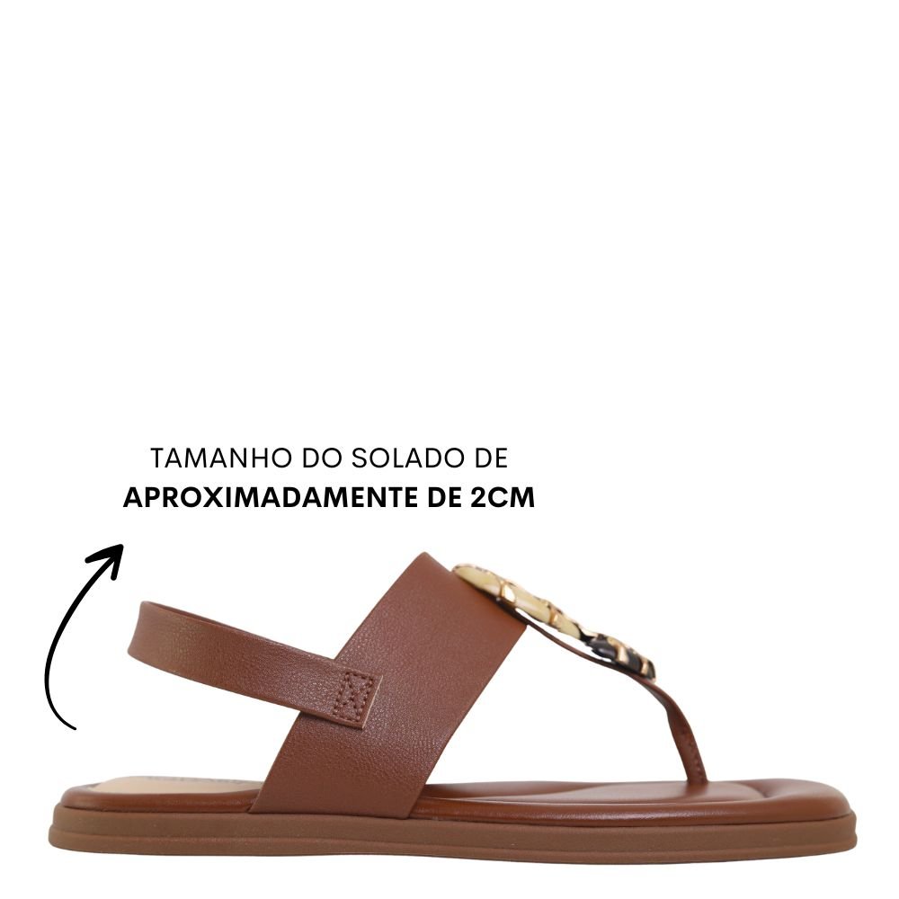 Sandália Modare Conforto Ortopédico Feminino Flat 7212103 Marrom 2