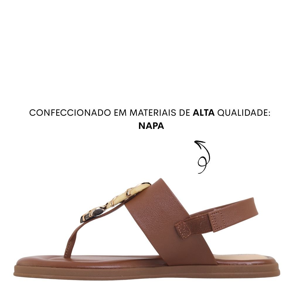 Sandália Modare Conforto Ortopédico Feminino Flat 7212103 Marrom 3
