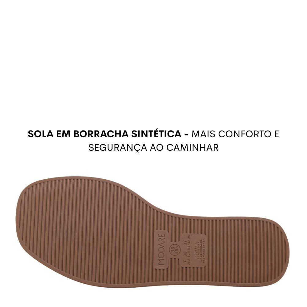Sandália Modare Conforto Ortopédico Feminino Flat 7212103 Marrom 5