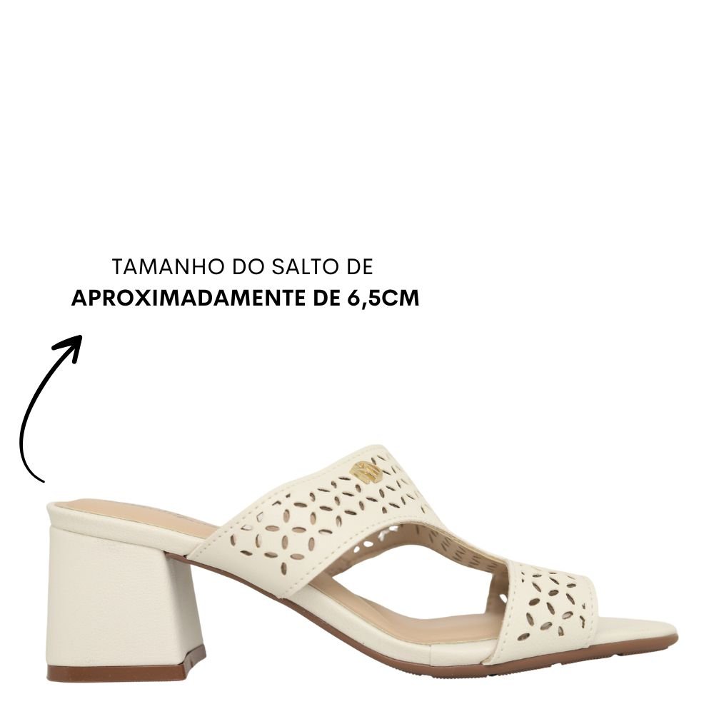 Sandália Feminina Modare Conforto Salto Baixo Grosso 7172126 Off White 2