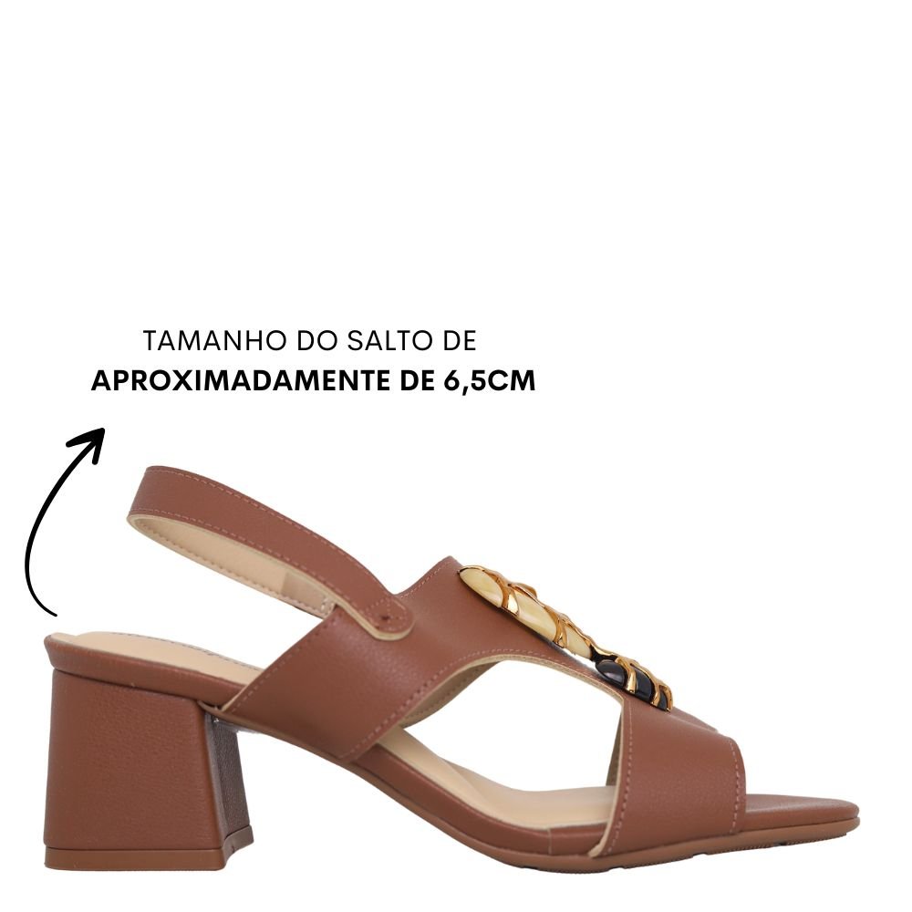 Sandália Feminina Modare Conforto Salto Baixo Grosso 7172127 Marrom 2