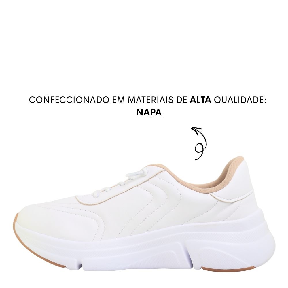 Tênis Feminino Modare Plataforma Casual Confortável 7401.104 Branco 3