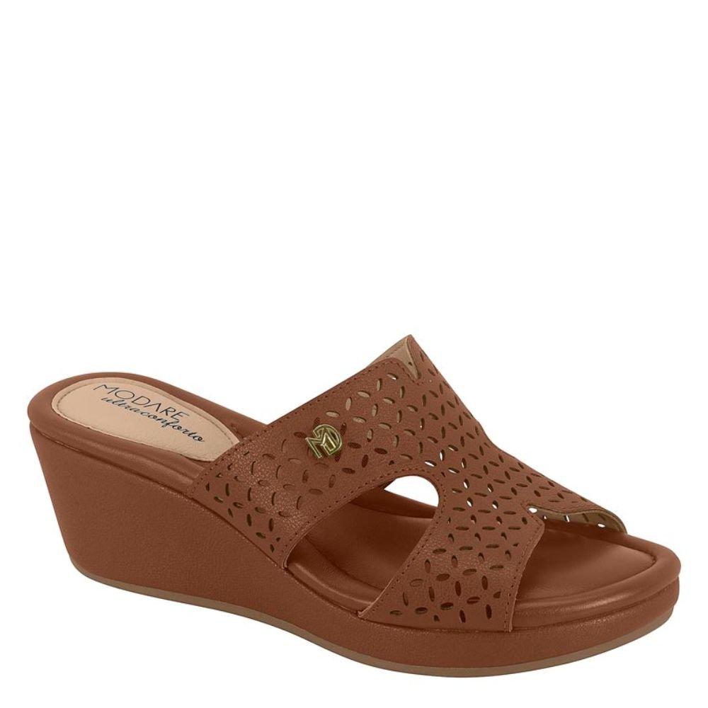 Tamanco Anabela Feminino Médio Conforto Modare 7216.100 Marrom 1