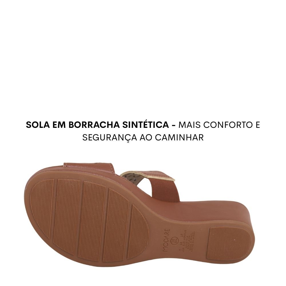 Tamanco Anabela Feminino Médio Conforto Modare 7216.100 Marrom 5