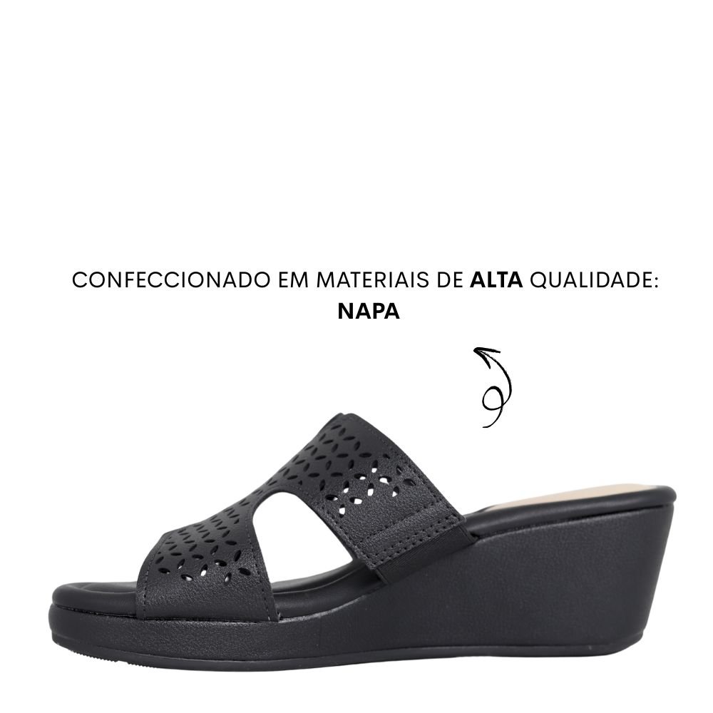 Tamanco Anabela Feminino Médio Conforto Modare 7216.100 Preto 3