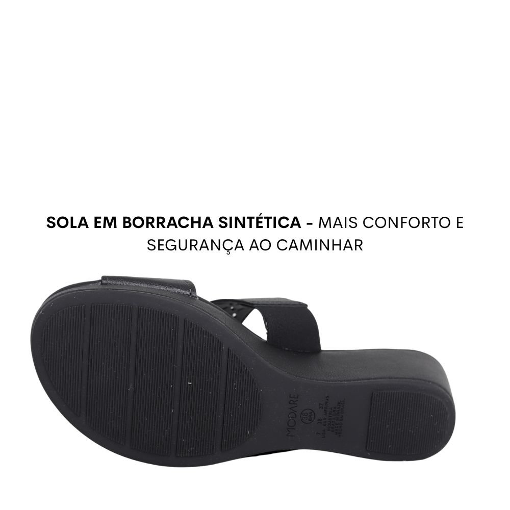 Tamanco Anabela Feminino Médio Conforto Modare 7216.100 Preto 5