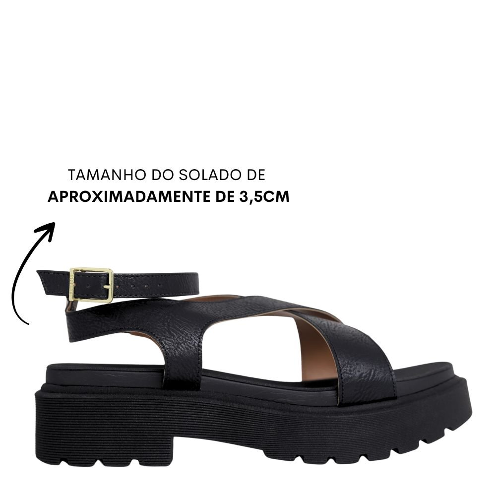 Papete Feminina Vizzano Flatform Tratorada Conforto 6499.122 Preto 2