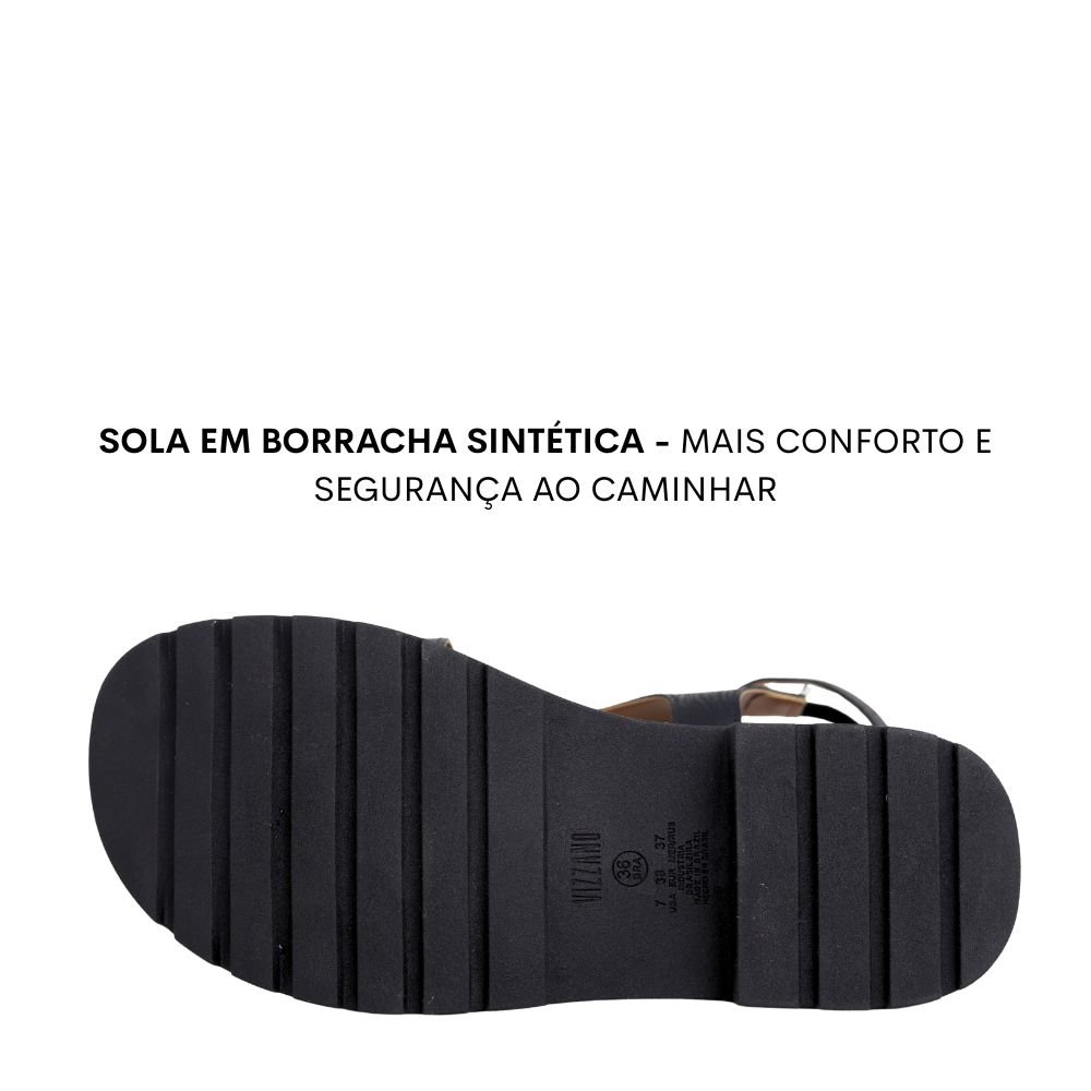 Papete Feminina Vizzano Flatform Tratorada Conforto 6499.122 Preto 5