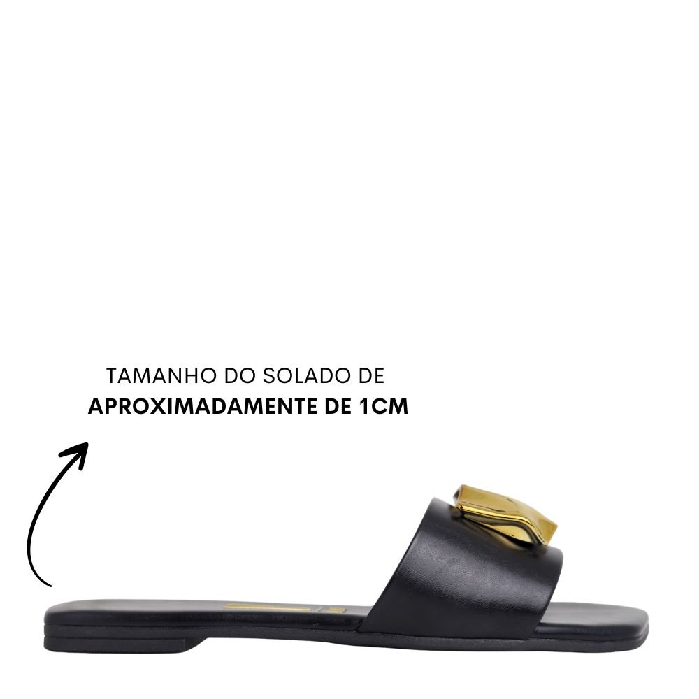Rasteira Feminina Conforto Estilo Pingente Vizzano 6553 Preto 2