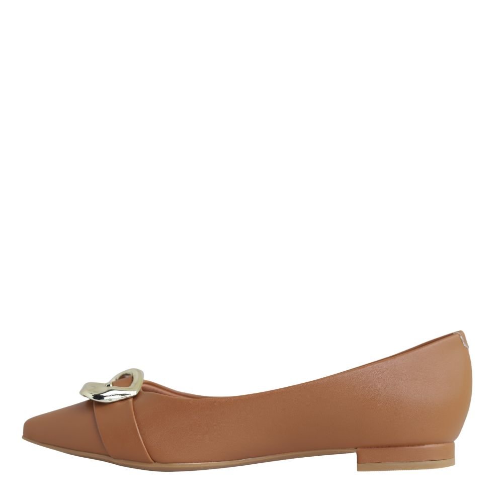 Sapatilha Feminina Casual Fivela Bico Fino Vizzano 1206.1010 Caramelo 3