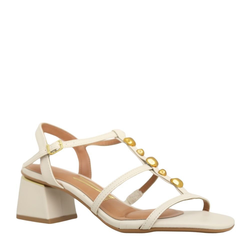 Sandália Casual Feminina Salto Bloco Médio Vizzano 6428.153 Branco 4