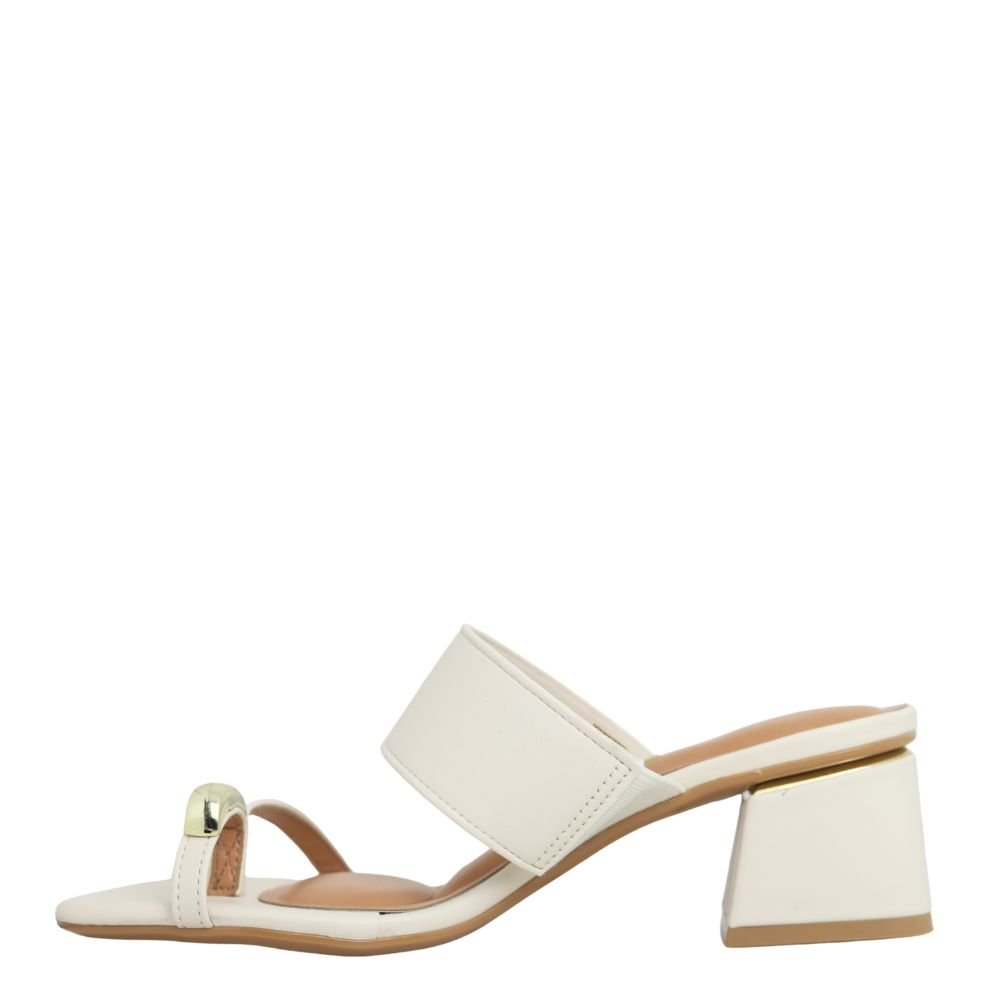 Tamanco Sandália Feminino Vizzano Salto Baixo Grosso 6428148 Branco 3