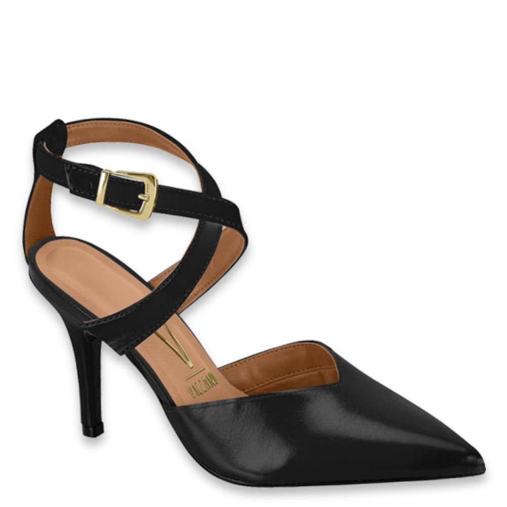 Sandália Scarpin Feminino Salto Alto Fino Vizzano 1184.1716 Preto 1