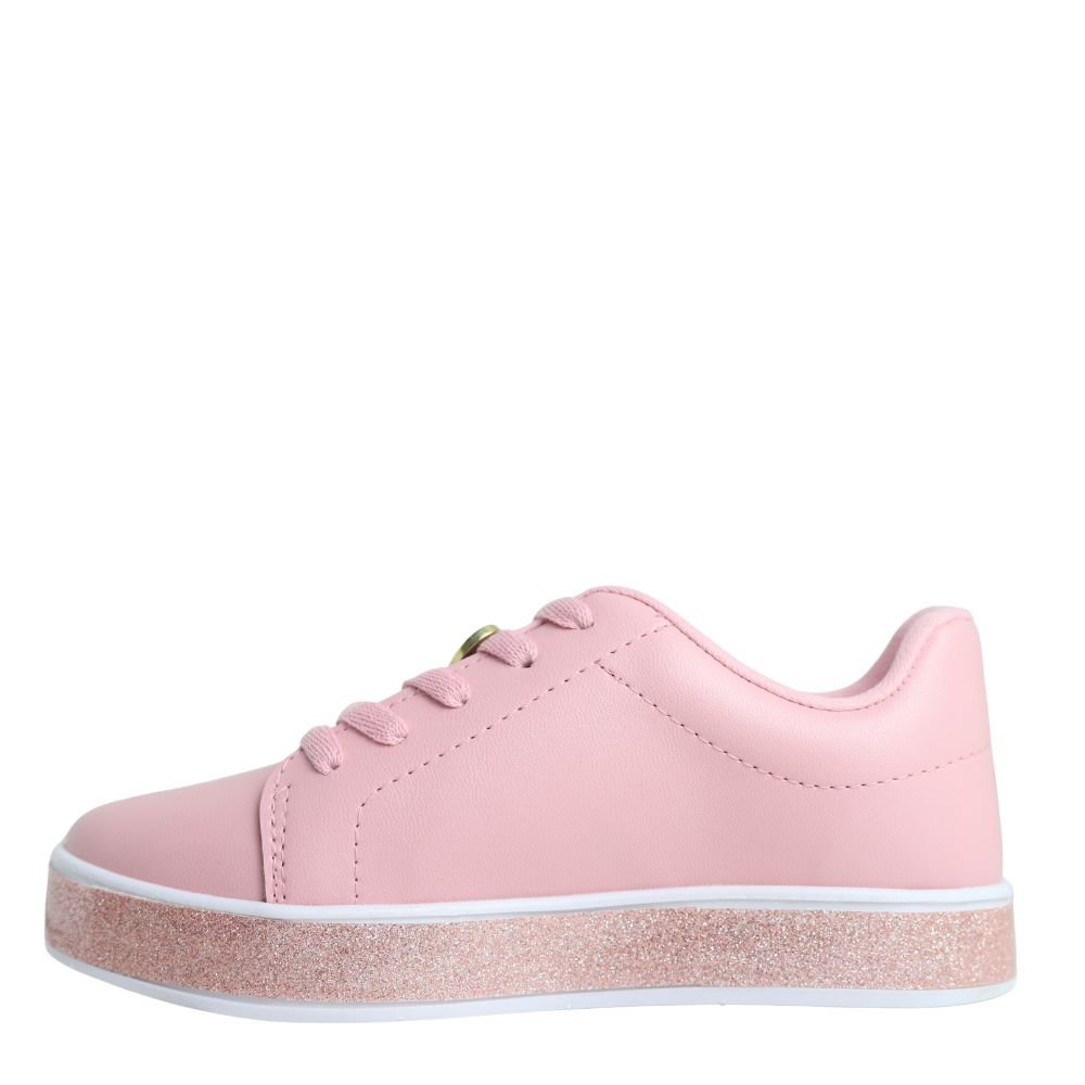 Tenis Infantil Menina Pingente Glitter Conforto Escolar 2520 Rosa 3