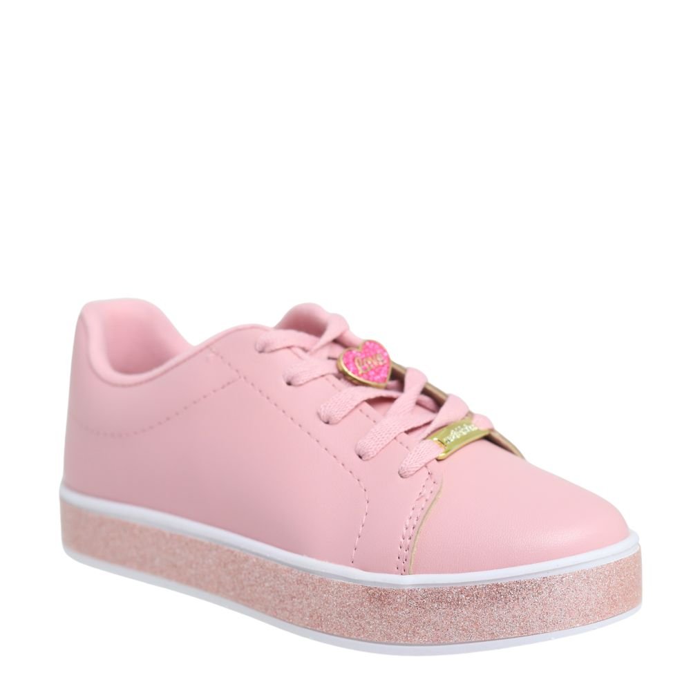 Tenis Infantil Menina Pingente Glitter Conforto Escolar 2520 Rosa 4