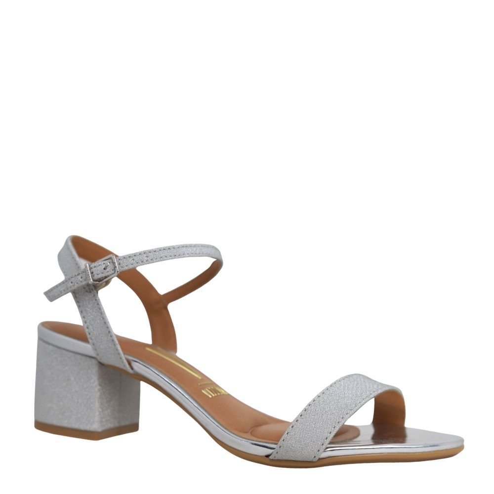 Sandália Feminina Salto Baixo Vizzano 6291.900 Prata 4
