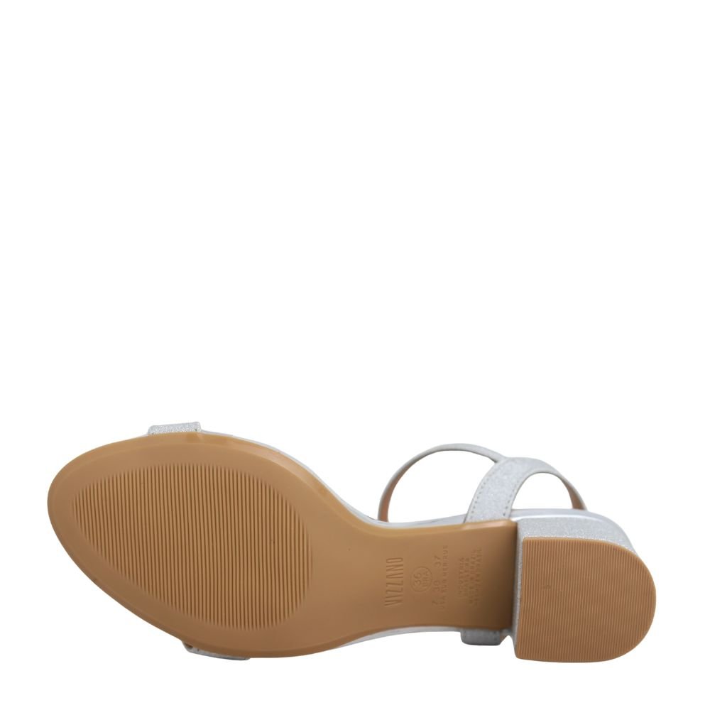 Sandália Feminina Salto Baixo Vizzano 6291.900 Prata 5