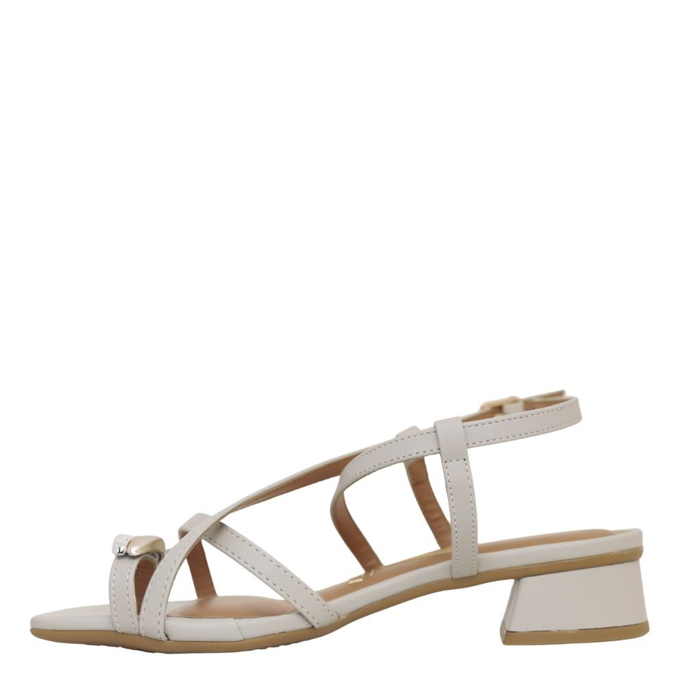 Sandália Feminina Vizzano Salto Baixo Tiras Dedo 6454.123 Branco 3