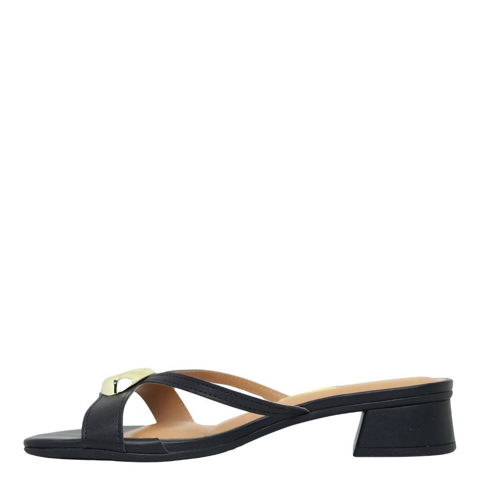 Tamanco Feminino Salto Baixo Grosso Bloco Conforto Vizzano Preto 4