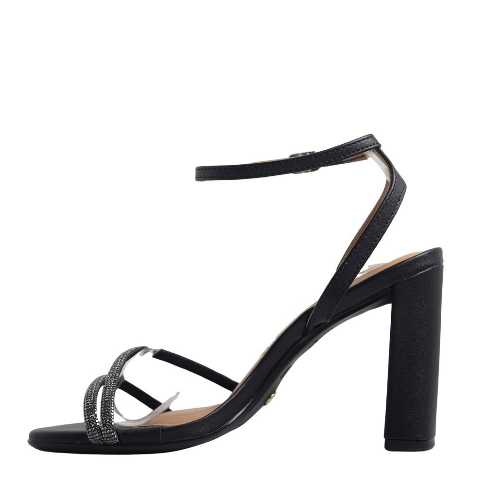 Sandália Feminina Salto Médio Grosso Conforto Vizzano 6550103 Preto 3
