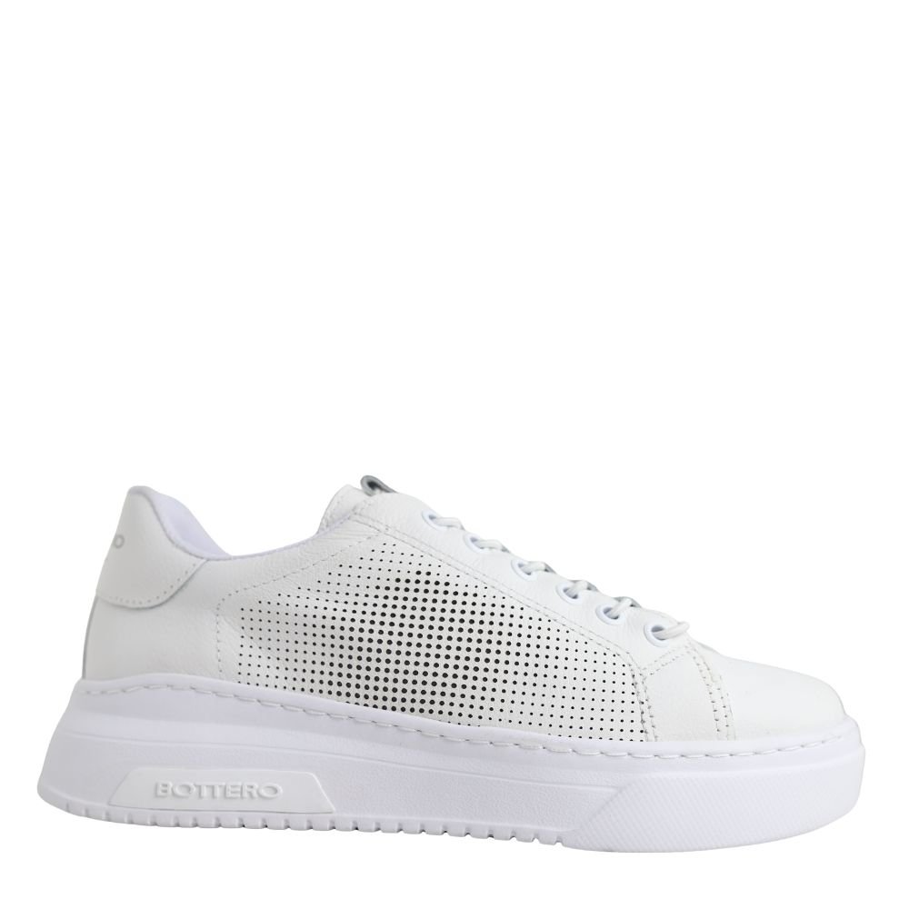 Tênis Feminino Flatform Alto Couro Bottero Conforto 365107 Branco 2