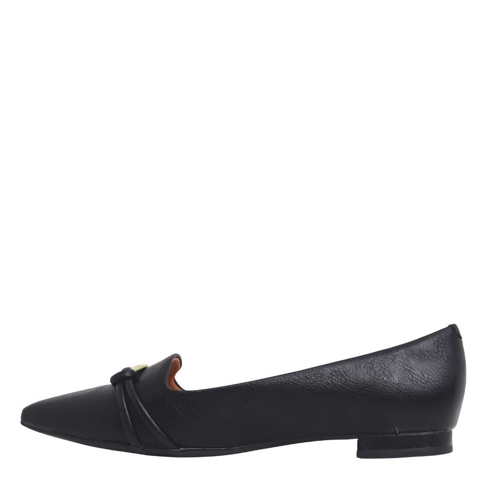 Sapato Feminino Conforto Fivela Bico Fino Vizzano 12061004 Preto 3