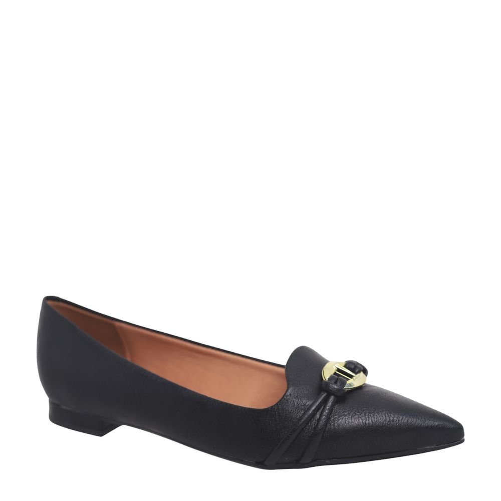 Sapato Feminino Conforto Fivela Bico Fino Vizzano 12061004 Preto 4