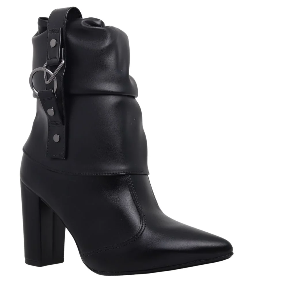 Bota Cano Curto Feminina Salto Alto Conforto Vizzano 3105102 Preto 4