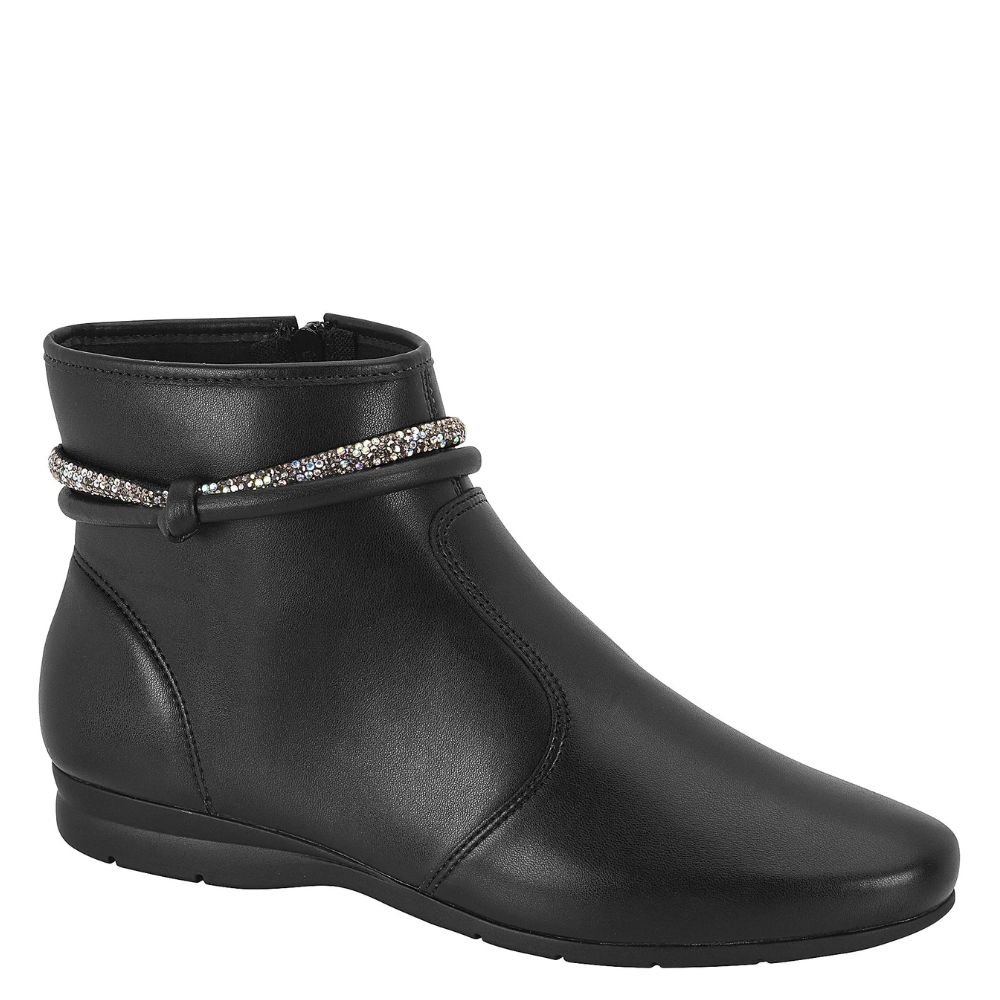 Bota Feminina Rasteira Cano Curto Conforto Beira Rio 9084104 Preto