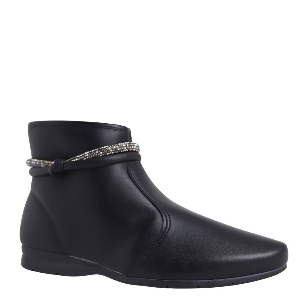 Bota Feminina Rasteira Cano Curto Conforto Beira Rio 9084104 Preto 4