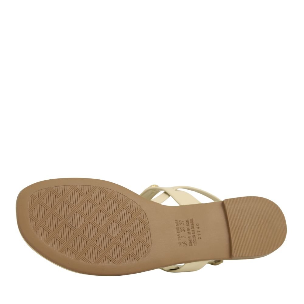 Sandália Dakota Rasteira Feminina Tendência Original Y9571 Bege 5