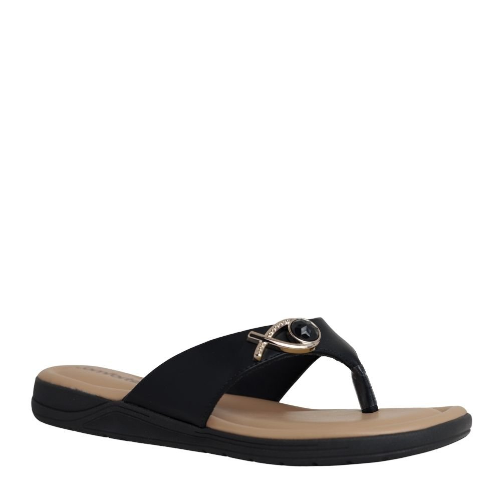 Sandália Rasteira Feminina Conforto Leve Comfortflex 2580401 Preto 4